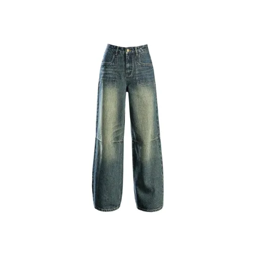 NINIUWOKU Blue Women's Jeans NINIUWOKU Синий Женские Джинсы