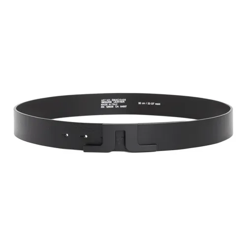 J.Lindeberg Ремни из коровьей кожи Мужской Черный Ширина 3,5 см