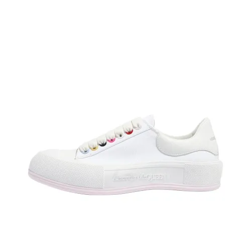 Alexander McQueen Deck Plimsoll Low Топ Кеды Женские Белые