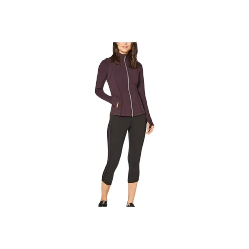 lululemon Define SE Панель Сетка Куртки Пальто Женские Черный Вишня