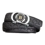 Серебряная застежка + [Great Wall узор] черный ремешок