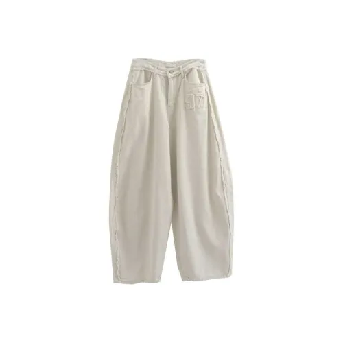 LOWEAR Кисточка Количество Ballon Деним Брюки Джинсы Женские