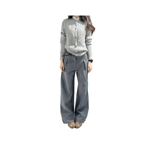 TUOFEI Light Gray Unisex Casual Pants TUOFEI Светло-серые унисекс повседневные штаны