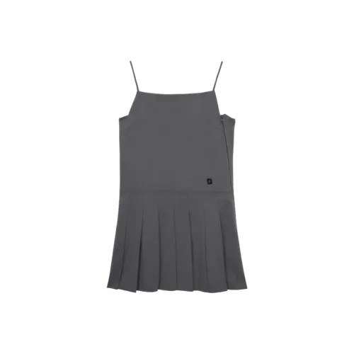 TREEMINGBIRD Фартук Плиссированный Ван-Пис Slip Платье Женское