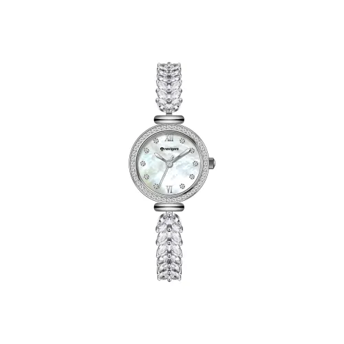 NAVIGARE Кварцевый механизм нержавеющая сталь ремешок часы женские жемчужная раковина цвет циферблат