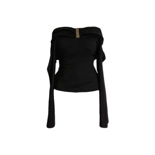 Udon House Черный Женский Короткий Топ