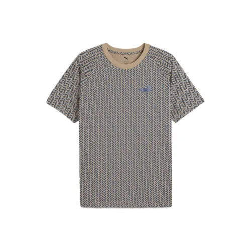 PUMA Essentials Синий Желтый Мужская Футболка