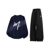 [2 упаковки] Темно-синий (Ma Лайфстайл Радость) + Черный (Ma Лайфстайл Радость Логотип на штанах)