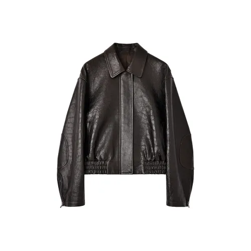 SINBOS Черный Ореховый Женские Кожаные Куртки