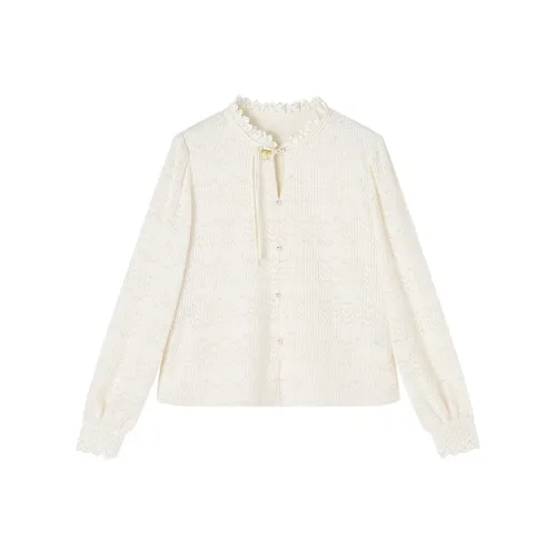 XIANGYING Цапельно-белый Женские Рубашки