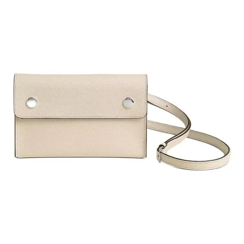 HERMES Hermèsnap Epsom Телячья кожа Сумка через плечо Женская 10 Craie Milkshake Белый