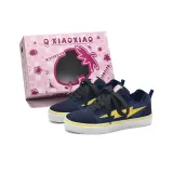 Темно-синий, синий, желтый бархат (черные шнурки для обуви)