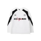 [Just Do] Белый с V-образным вырезом, длинные рукава, 100% хлопок