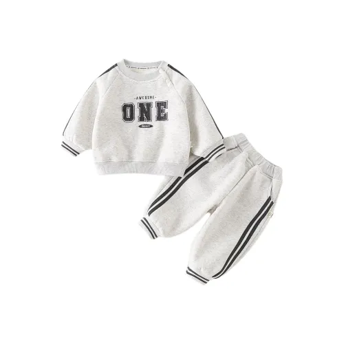 XiaoJinBu Светло-серый Малыш Повседневная Спортивная Одежда