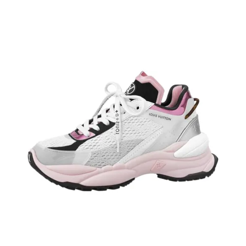 LOUIS VUITTON Run 55 Устойчивый к истиранию Низкий Топ Casual Женский Белый Серый Розовый