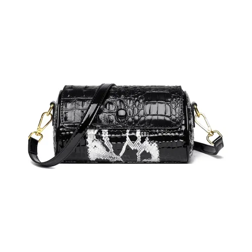 AUNG ПУ (полиуретан) Сумка через плечо Стандартная Черный Snakeskin Белый Snakeskin