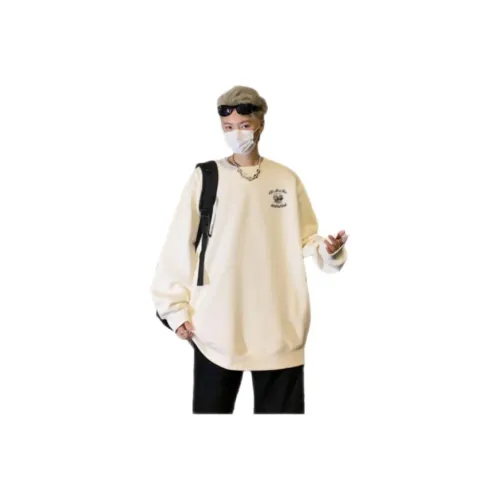 Wooden Rabbit Белый Флис с подкладкой Мужские Свитшоты