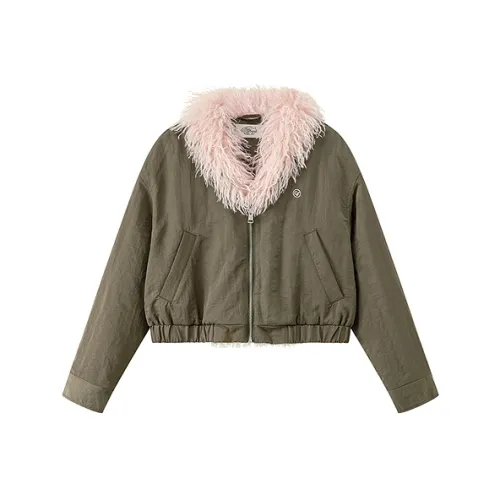 CHUU Горчичный зеленый Женские пуховики