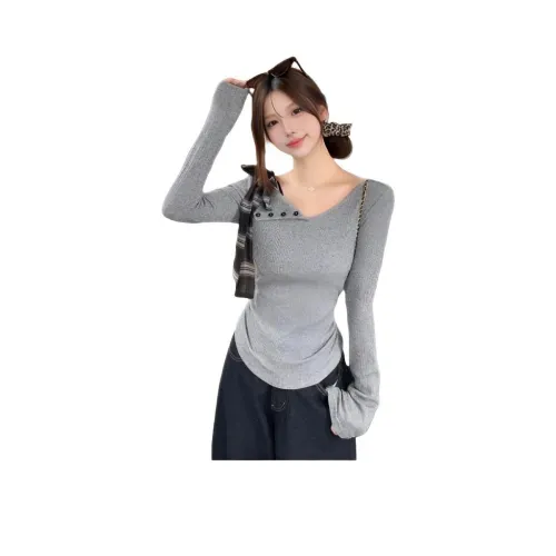 Yunpo Серые Женские T-рубашки