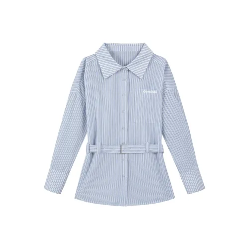 CHOCOOLATE Синие Белые Полоски Унисекс Рубашки