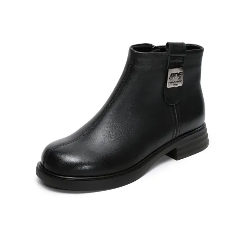 SENJIALUO 10,5 см Мартин Ботинок 3,0 см Женский Черный