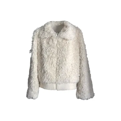 VKXOW Белый Женские Бархатные Куртки