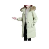 Авокадо зеленый (леопард меховой воротник)