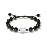 Милый медведь Браслет с бусинами (Черный)