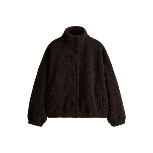 H M Темно-коричневые женские бархатные куртки