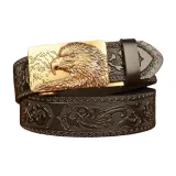 Черный округлый орёл, голова, золотая пряжка