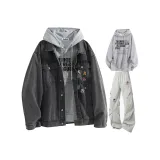 Темно-серый + Серый + Светло-серый парашютные брюки