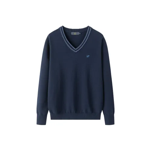 Tokyo Season Темно-синий свитер унисекс трикотаж