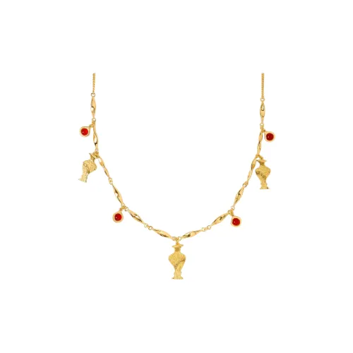 WENS Золото-покрытое медное родиевое покрытие медное ожерелье женское