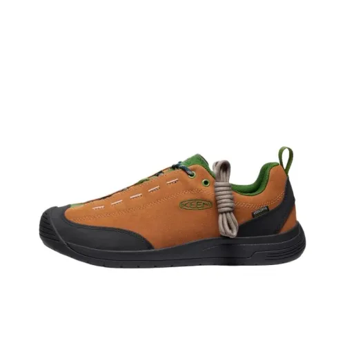 KEEN Jasper Slip-Resistant Waterproof Low-Top Streetwear Men's Brown Green KEEN Jasper Водонепроницаемый Низкий Топ Уличная Обувь Мужская Коричневый Зеленый