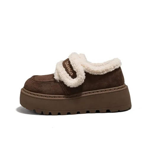 Warrior Термический Высота Увеличивающий Устойчивый к Износу Низкий Топ Утепленная Обувь Женская Коричневый