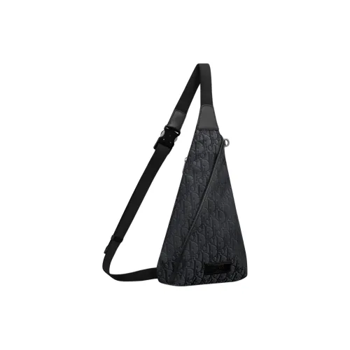 DIOR Oblique Корова Кожа Sling Сумка Стандартная Унисекс Черный