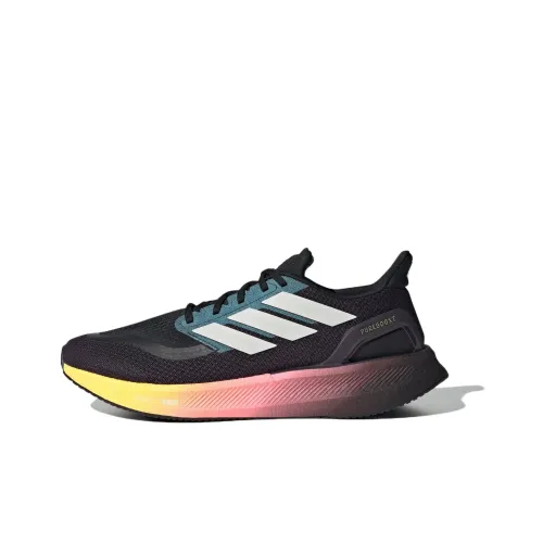 Adidas PUREBOOST 5 Устойчивый к истиранию Дышащие Низкие Беговые кроссовки Унисекс Черный Белый