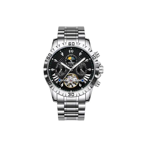 GLX Автоматический Механический Механизм Стальной Ремешок Часы Мужские Многоцветный Циферблат Часов