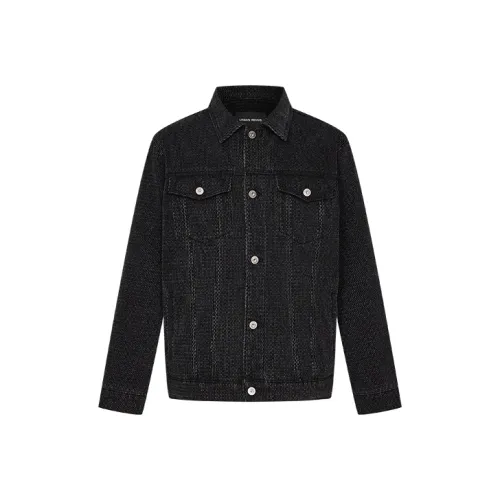 URBAN REVIVO Denim Jacket Men's Dark Gray