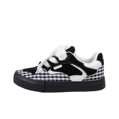 MINGKUANG Street Trendy Rising Stars POP Скейтборд Кроссовки Низкие Белые Черные Женские