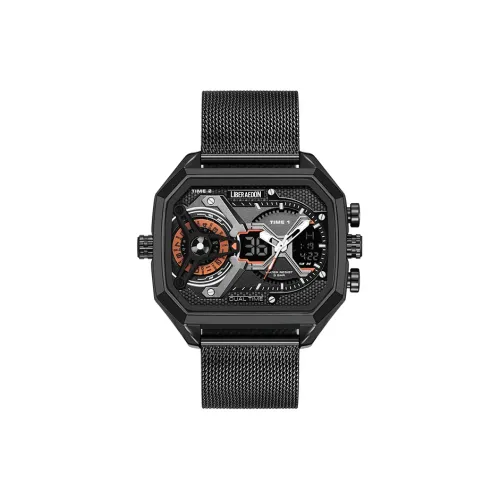 LIBER AEDON Наручные часы Кварц Электронный механизм Черный циферблат Мужские часы