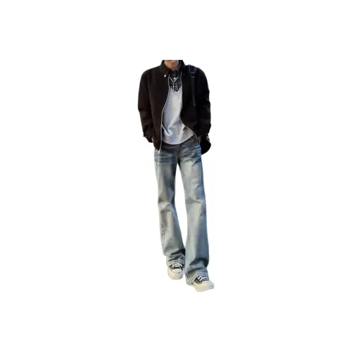 DAFK Ice Blue Semi Elastic Waist Men's Jeans DAFK Ледяной Синий Полу-Эластичный Пояс Мужские Джинсы