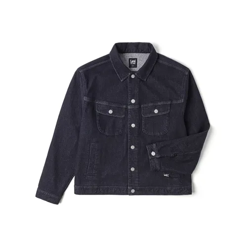 Lee Темно-синий Мужской Джинсовые куртки