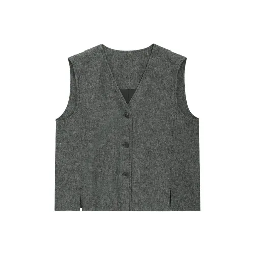 Fragment Темно-серый Женский жилет