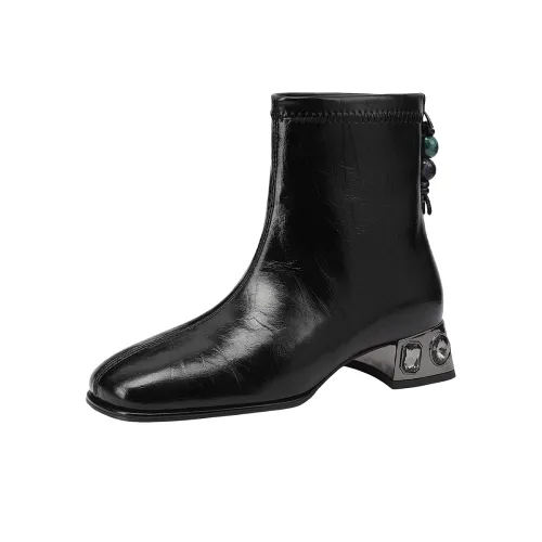 Mulinsen Тонкие ботинки ботильоны примерно 3 5 см женские