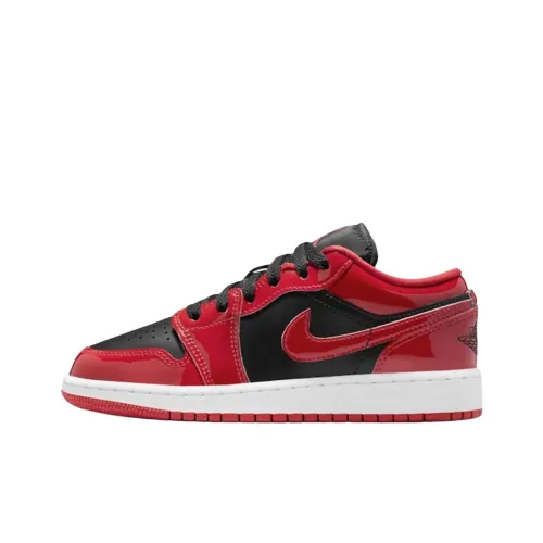 Jordan 1 Low Top Детские Баскетбольные Кроссовки Красный Черный Подростки