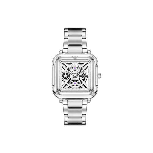 LIBER AEDON Наручные часы Кварцевый механизм Серебристый циферблат Мужские часы