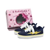 Темно-синий, синий, желтый, замша (белые шнурки)