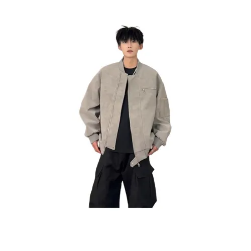 TUOFEI Светло-серый унисекс куртки