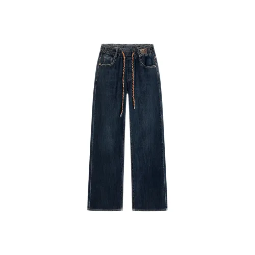 AURORA DIARY Темно-синий синий брюки женские джинсы